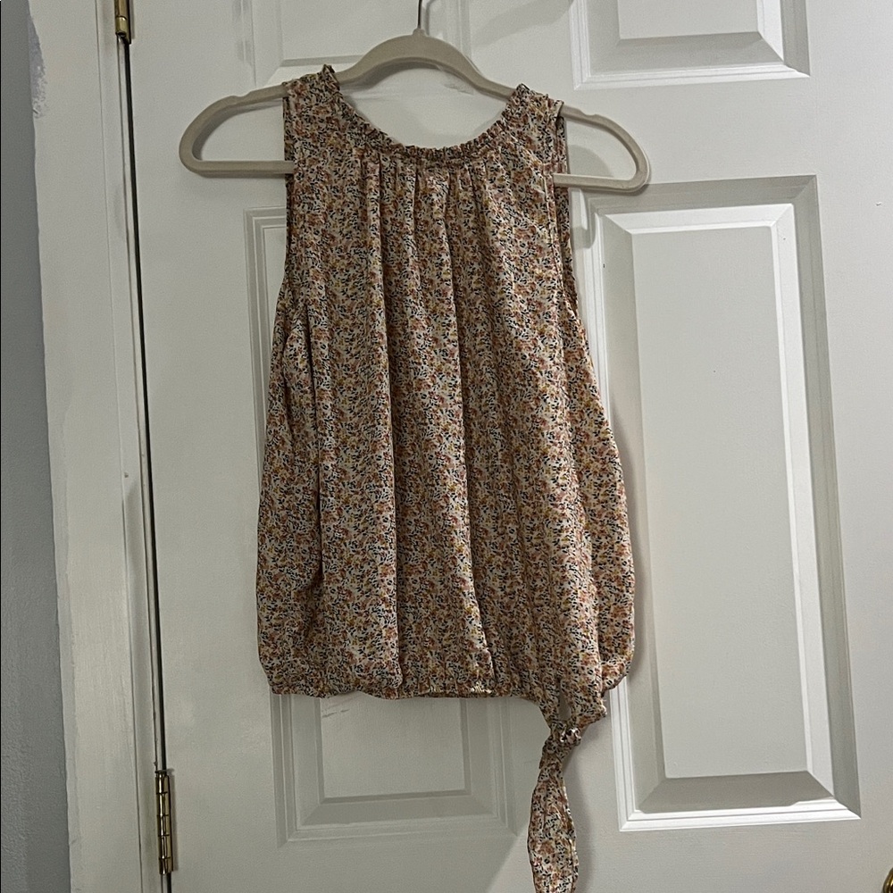 Sienna Sky Multicolor Floral Blouse with Tie Detail